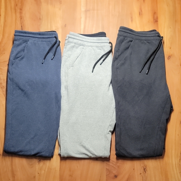 Three Pack Public Rec Weekend Jogger Sweatpants - Blue Gray and Black
